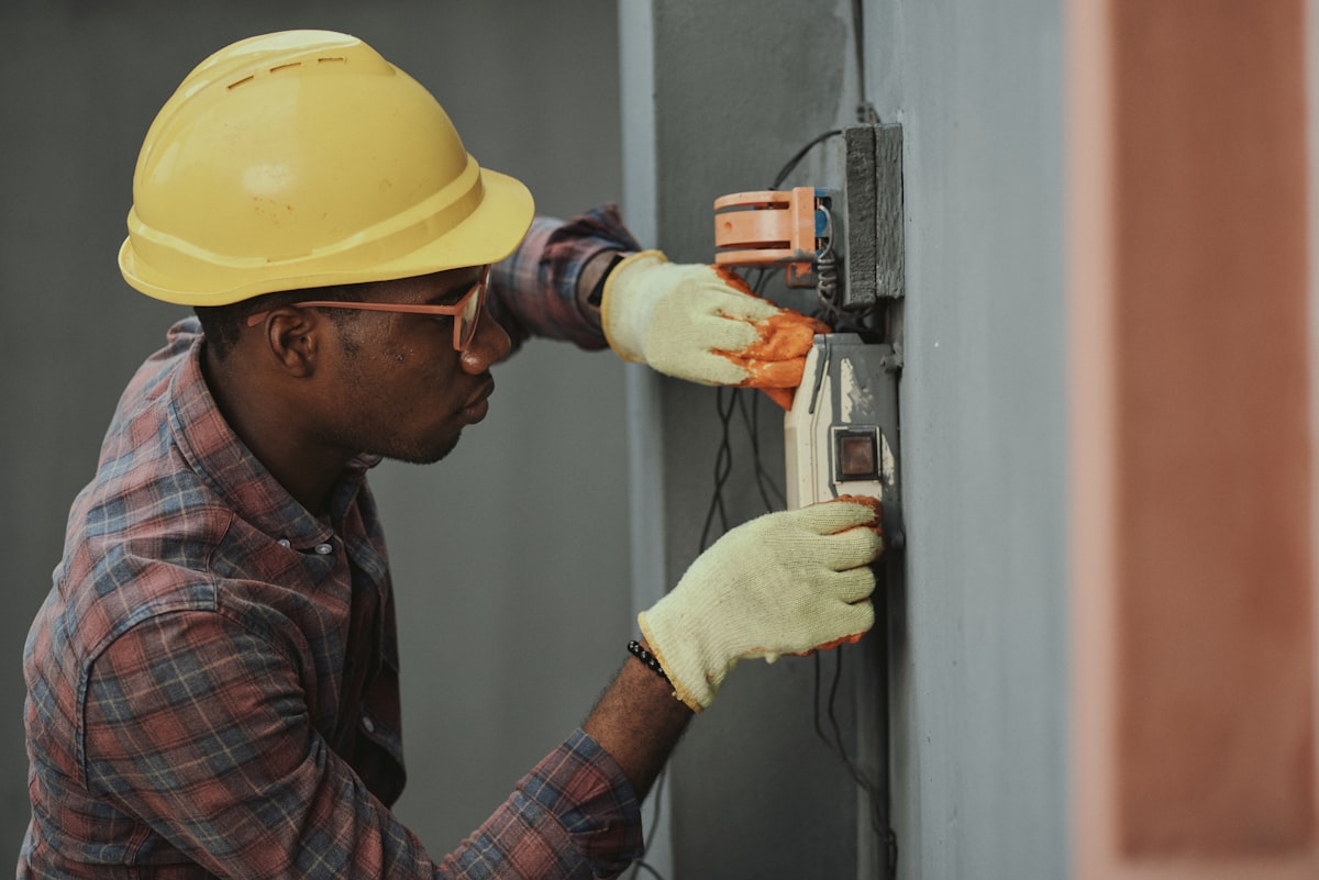 SureHeat Services engineer on a job